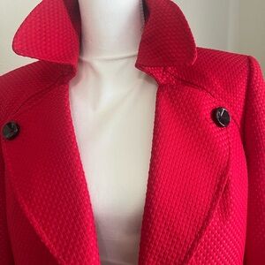 Evan Picone Vibrant Red Textured Blazer sz 12
